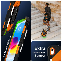 Case for iPad 10th 10.9 2022 Case Safe Silicon + PC Shoulder Strap Shockproof Stand Tablet Cover Handle Stand Rugged Funda