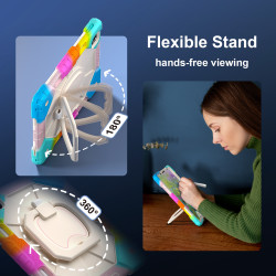 Case for iPad 11 air4 air5 Case Safe Silicon + PC Shoulder Strap Shockproof Stand Tablet Cover Handle Stand Rugged Funda