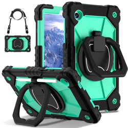 Case for Samsung Tab A9 8.7 2023 Case Safe Silicon + PC Shoulder Strap Shockproof Stand Tablet Cover Handle Stand Rugged Funda