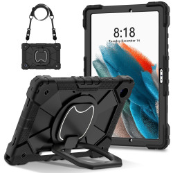 Case for Samsung Tab A8 10.5 2021 Case Safe Silicon + PC Shoulder Strap Shockproof Stand Tablet Cover Handle Stand Rugged Funda