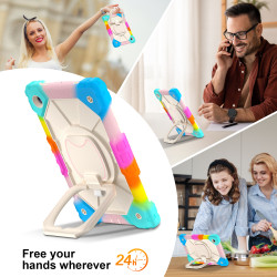 Case for Samsung Tab A8 10.5 2021 Case Safe Silicon + PC Shoulder Strap Shockproof Stand Tablet Cover Handle Stand Rugged Funda