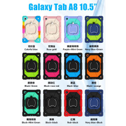 Case for Samsung Tab A8 10.5 2021 Case Safe Silicon + PC Shoulder Strap Shockproof Stand Tablet Cover Handle Stand Rugged Funda