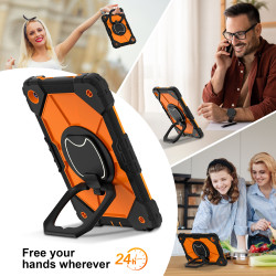 Case for Samsung Tab A9+ 11 2023 Case Safe Silicon + PC Shoulder Strap Shockproof Stand Tablet Cover Handle Stand Rugged Funda