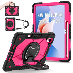 Case for Huawei Mate Pad 11.5S 2024 Case Safe Silicon + PC Shoulder Strap Shockproof Stand Tablet Cover Handle Stand Rugged Funda