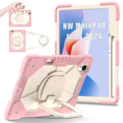Case for Huawei Mate Pad 11.5S 2024 Case Safe Silicon + PC Shoulder Strap Shockproof Stand Tablet Cover Handle Stand Rugged Funda