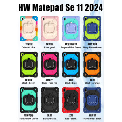 Case for Huawei MatePad Se 11 2024 Case Safe Silicon + PC Shoulder Strap Shockproof Stand Tablet Cover Handle Stand Rugged Funda