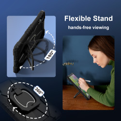 Case for Redmi Pad Pro 12.1 2024 Case Safe Silicon + PC Shoulder Strap Shockproof Stand Tablet Cover Handle Stand Rugged Funda