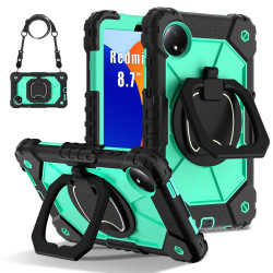 Case for Redmi Pad SE 8.7 2024 Case Safe Silicon + PC Shoulder Strap Shockproof Stand Tablet Cover Handle Stand Rugged Funda