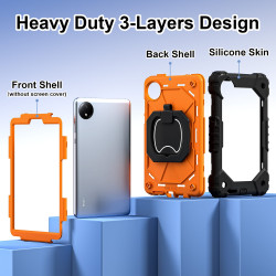 Case for Redmi Pad SE 8.7 2024 Case Safe Silicon + PC Shoulder Strap Shockproof Stand Tablet Cover Handle Stand Rugged Funda
