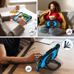 Case for Redmi Pad SE 8.7 2024 Case Safe Silicon + PC Shoulder Strap Shockproof Stand Tablet Cover Handle Stand Rugged Funda