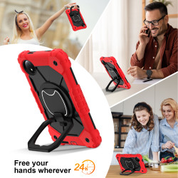 Case for Redmi Pad SE 8.7 2024 Case Safe Silicon + PC Shoulder Strap Shockproof Stand Tablet Cover Handle Stand Rugged Funda