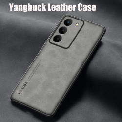 Case for Realme 14x Protect Lens Lambskin Leather Shell Coque 14x Cover TPU Soft Bumper Shockproof Funda