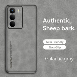 Case for Realme 14x Protect Lens Lambskin Leather Shell Coque 14x Cover TPU Soft Bumper Shockproof Funda