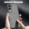 Case for vivo Y04 Protect Lens Lambskin Leather Shell Coque Y04 Cover TPU Soft Bumper Shockproof Funda