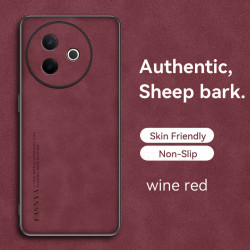 Case for vivo Y300i Protect Lens Lambskin Leather Shell Coque Y300i Cover TPU Soft Bumper Shockproof Funda