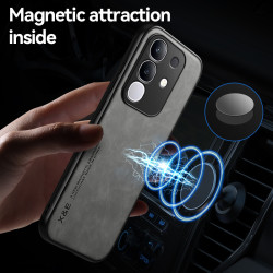 Luxury Leather Case for vivo Y29 4G Magnetic Car Holder Phone Shell for Y29 4G Cover Fundas