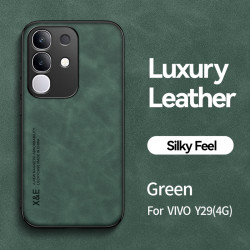 Luxury Leather Case for vivo Y29 4G Magnetic Car Holder Phone Shell for Y29 4G Cover Fundas