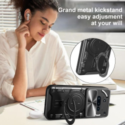 Case For Nothing Phone 3a Magnetic Slide Camera Protection Cover 360 Rotate Kickstand Armor Ring Funda Capa