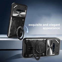 Case For Nothing Phone 3a Magnetic Slide Camera Protection Cover 360 Rotate Kickstand Armor Ring Funda Capa