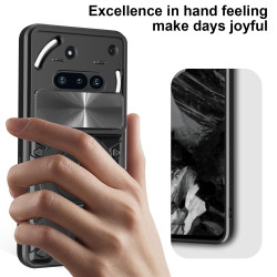 Case For Nothing Phone 3a Magnetic Slide Camera Protection Cover 360 Rotate Kickstand Armor Ring Funda Capa