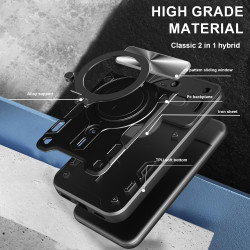 Case For Nothing Phone 3a Magnetic Slide Camera Protection Cover 360 Rotate Kickstand Armor Ring Funda Capa