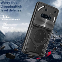Case For Nothing Phone 3a Magnetic Slide Camera Protection Cover 360 Rotate Kickstand Armor Ring Funda Capa
