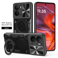 Case For Realme Neo7x Magnetic Slide Camera Protection Cover 360 Rotate Kickstand Armor Ring Funda Capa