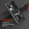 For vivo Y29 4G Case With Slide Lens Cover Rotating Ring Shockproof Stand Holder Phone Case