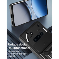 For Nothing Phone 3a Case With Slide Lens Cover Rotating Ring Shockproof Stand Holder Phone Case