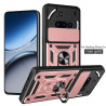 For Nothing Phone 3a Case With Slide Lens Cover Rotating Ring Shockproof Stand Holder Phone Case