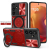 Case For Samsung Galaxy M16 Magnetic Slide Camera Protection Cover 360 Rotate Kickstand Armor Ring Funda Capa