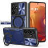 Case For Samsung Galaxy M16 Magnetic Slide Camera Protection Cover 360 Rotate Kickstand Armor Ring Funda Capa