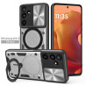 Case For Samsung Galaxy M16 Magnetic Slide Camera Protection Cover 360 Rotate Kickstand Armor Ring Funda Capa