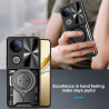 Case For vivo V50 Magnetic Slide Camera Protection Cover 360 Rotate Kickstand Armor Ring Funda Capa