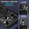 Case For Samsung Galaxy F06 5G Magnetic Slide Camera Protection Cover 360 Rotate Kickstand Armor Ring Funda Capa