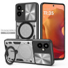 Case For Samsung Galaxy F06 5G Magnetic Slide Camera Protection Cover 360 Rotate Kickstand Armor Ring Funda Capa