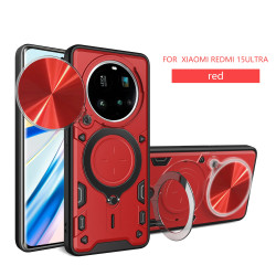 Case For Xiaomi 15 Ultra Magnetic Slide Camera Protection Cover 360 Rotate Kickstand Armor Ring Funda Capa