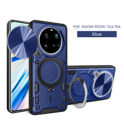 Case For Xiaomi 15 Ultra Magnetic Slide Camera Protection Cover 360 Rotate Kickstand Armor Ring Funda Capa