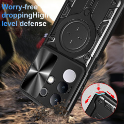 Case For vivo Y29 4G Magnetic Slide Camera Protection Cover 360 Rotate Kickstand Armor Ring Funda Capa