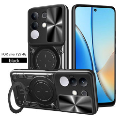 Case For vivo Y29 4G Magnetic Slide Camera Protection Cover 360 Rotate Kickstand Armor Ring Funda Capa