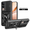 For vivo V50 Lite 4G Case With Slide Lens Cover Rotating Ring Shockproof Stand Holder Phone Case