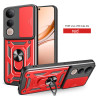 For vivo V50 Lite 4G Case With Slide Lens Cover Rotating Ring Shockproof Stand Holder Phone Case