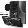 For Xiaomi 15 Ultra Case With Slide Lens Cover Rotating Ring Shockproof Stand Holder Phone Case