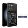 For Moto G 5G 2025 Case With Slide Lens Cover Rotating Ring Shockproof Stand Holder Phone Case