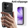 For Oppo Reno13 F 5G 4G Case With Slide Lens Cover Rotating Ring Shockproof Stand Holder Phone Case