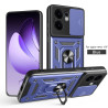For Oppo Reno13 F 5G 4G Case With Slide Lens Cover Rotating Ring Shockproof Stand Holder Phone Case