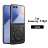Case For Samsung Galaxy Z Flip7 Magnetic Slide Camera Protection Cover 360 Rotate Kickstand Armor Ring Funda Capa
