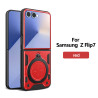 Case For Samsung Galaxy Z Flip7 Magnetic Slide Camera Protection Cover 360 Rotate Kickstand Armor Ring Funda Capa