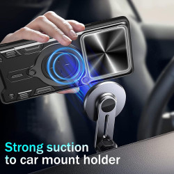 Case For Xiaomi Redmi Note 14 5G Magnetic Slide Camera Protection Cover 360 Rotate Kickstand Armor Ring Funda Capa