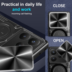 Case For Xiaomi Redmi Note 14 5G Magnetic Slide Camera Protection Cover 360 Rotate Kickstand Armor Ring Funda Capa